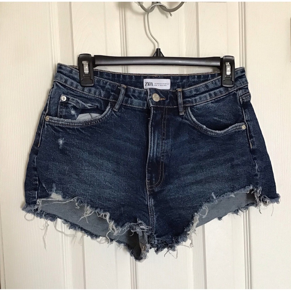 Zara Womens Blue Jean Shorts Size 8 Good Condition!